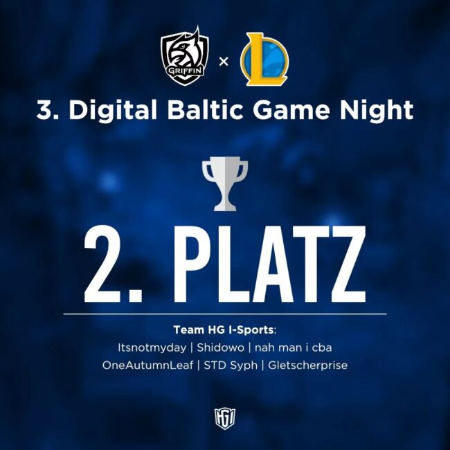 2. Platz bei den 3. Digital Baltic Game Nights