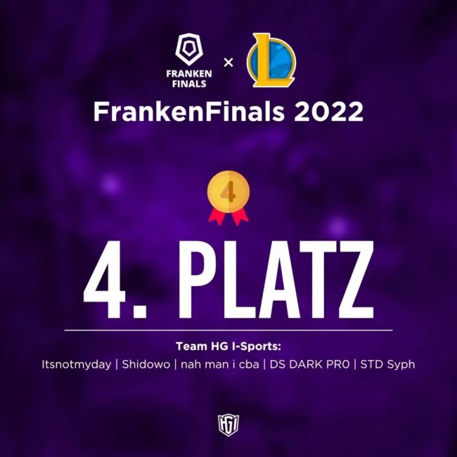 4. Platz bei den FrankenFinals 2022